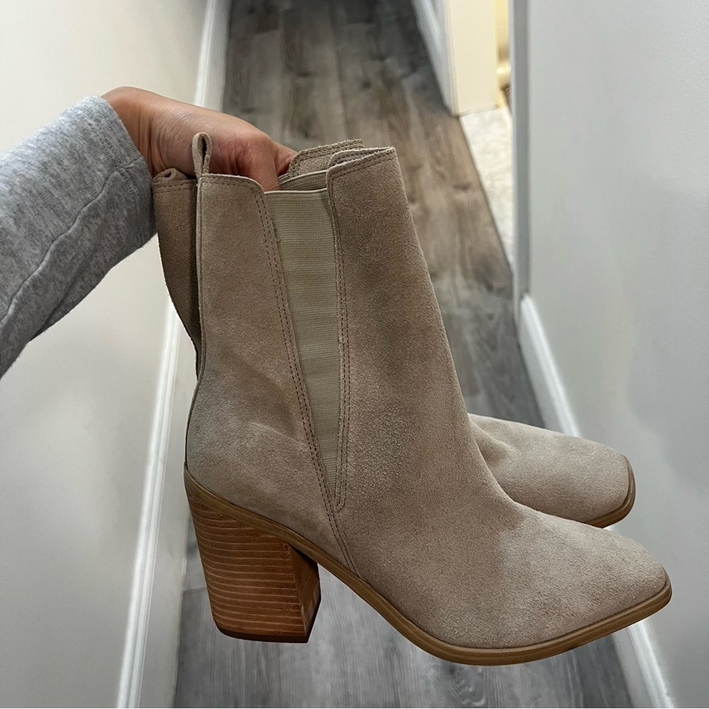 Marc Fisher Taupe Heeled Boots